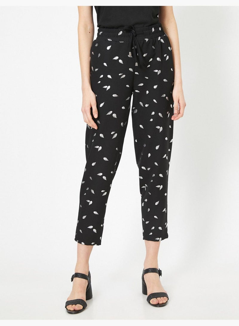 Patterned Woven Trousers