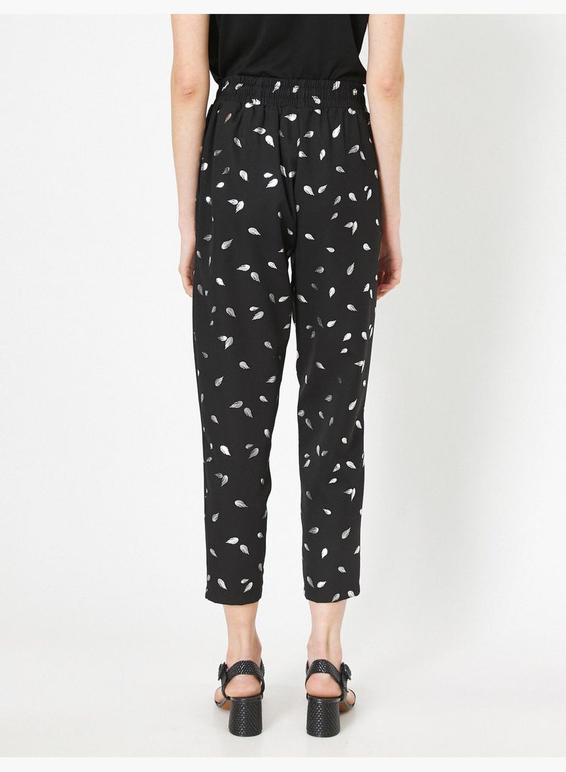 Patterned Woven Trousers