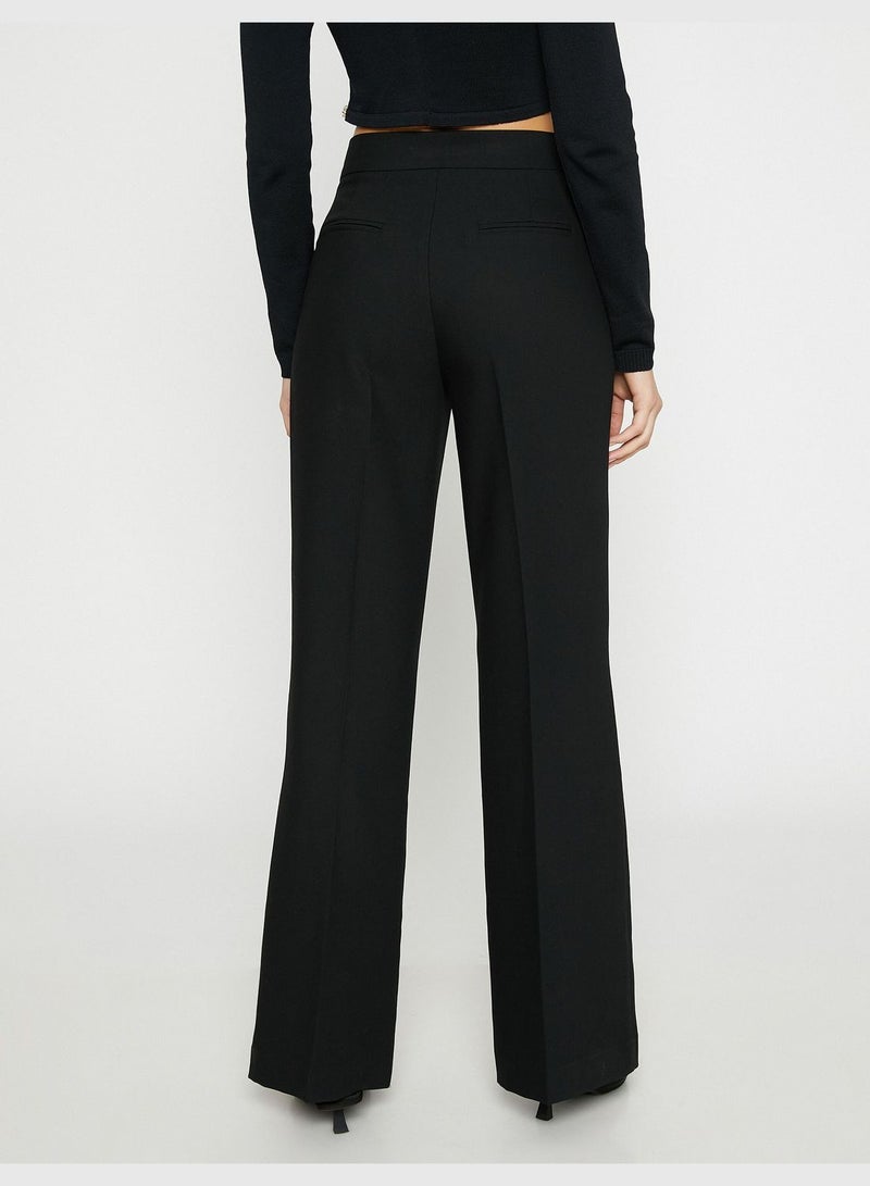 Pocket Wide Leg Classic Trousers