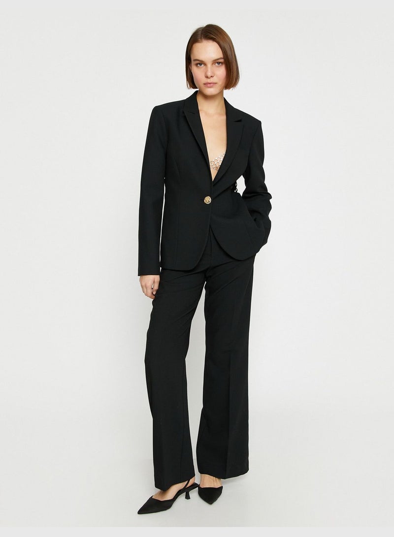 Pocket Wide Leg Classic Trousers