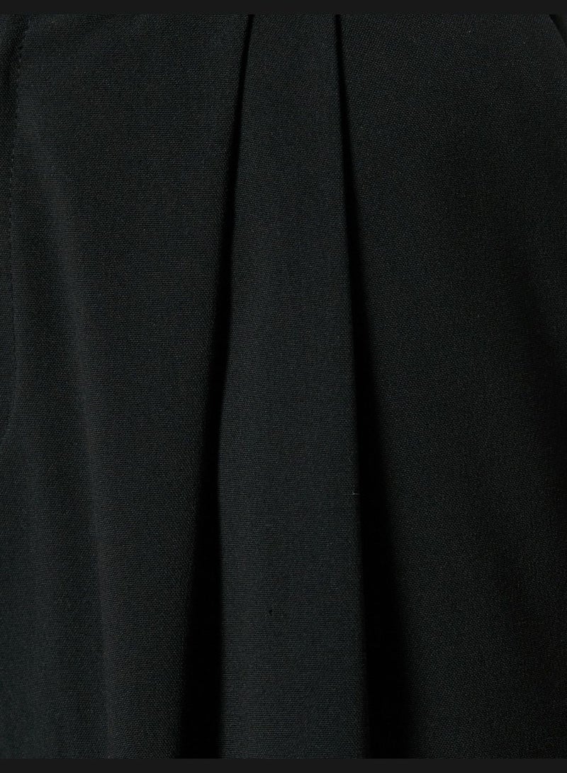 Button Detail Straight Leg Trousers