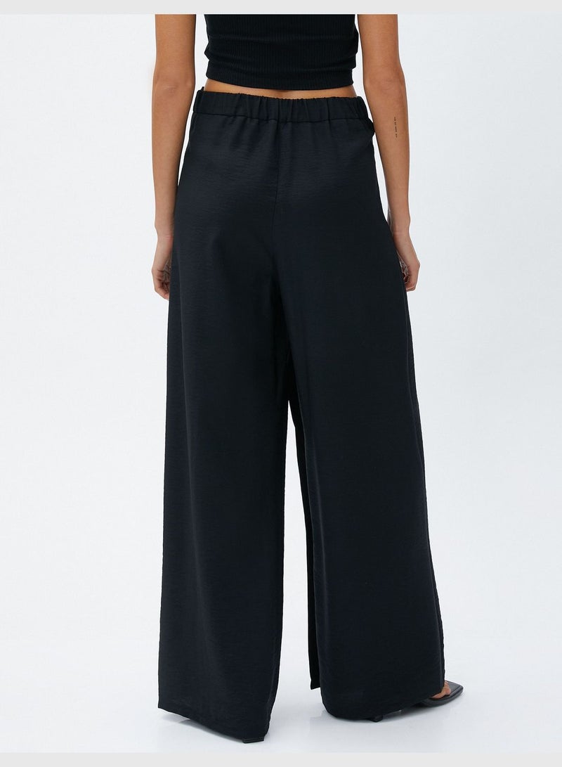 Wrapped Belt Detail Palazzo Trousers