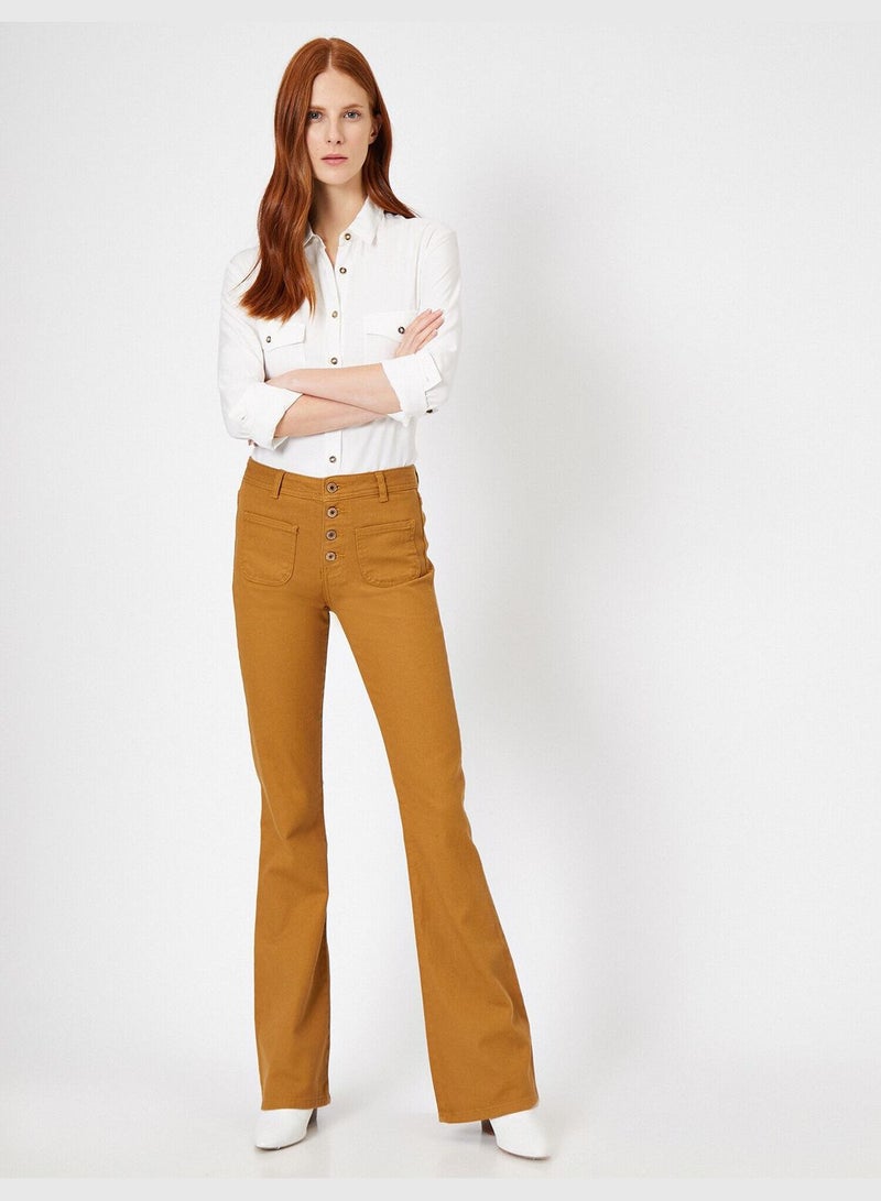 Button Detailed Trousers