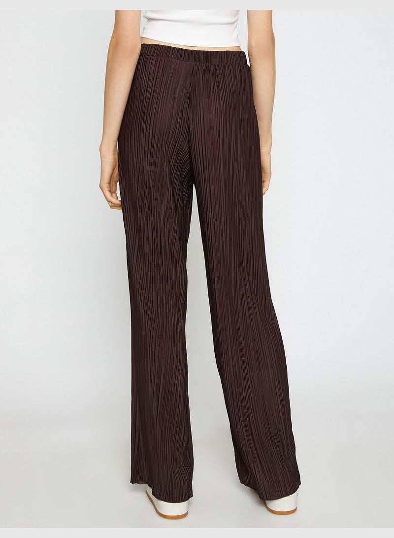 Pleated Wide Leg Trousers