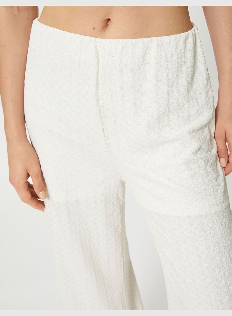 Elastic Waist Palazzo Trousers