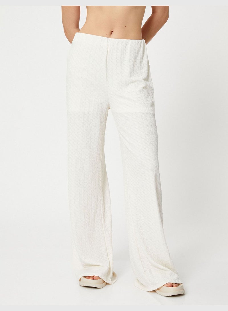 Elastic Waist Palazzo Trousers