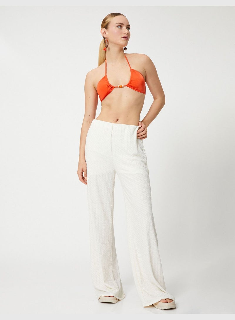 Elastic Waist Palazzo Trousers