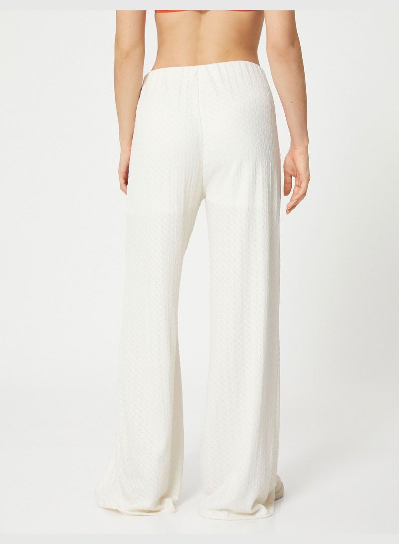 Elastic Waist Palazzo Trousers