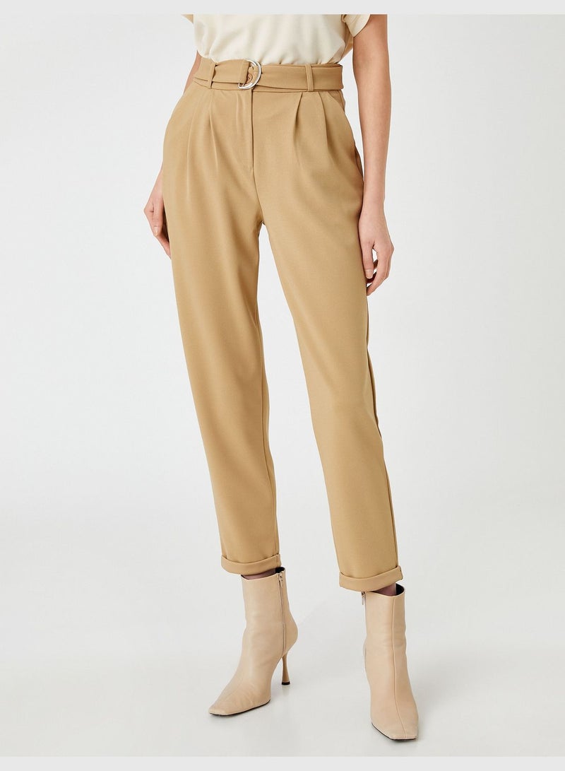 Belted Carrot Trousers