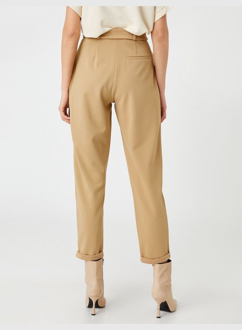 Belted Carrot Trousers