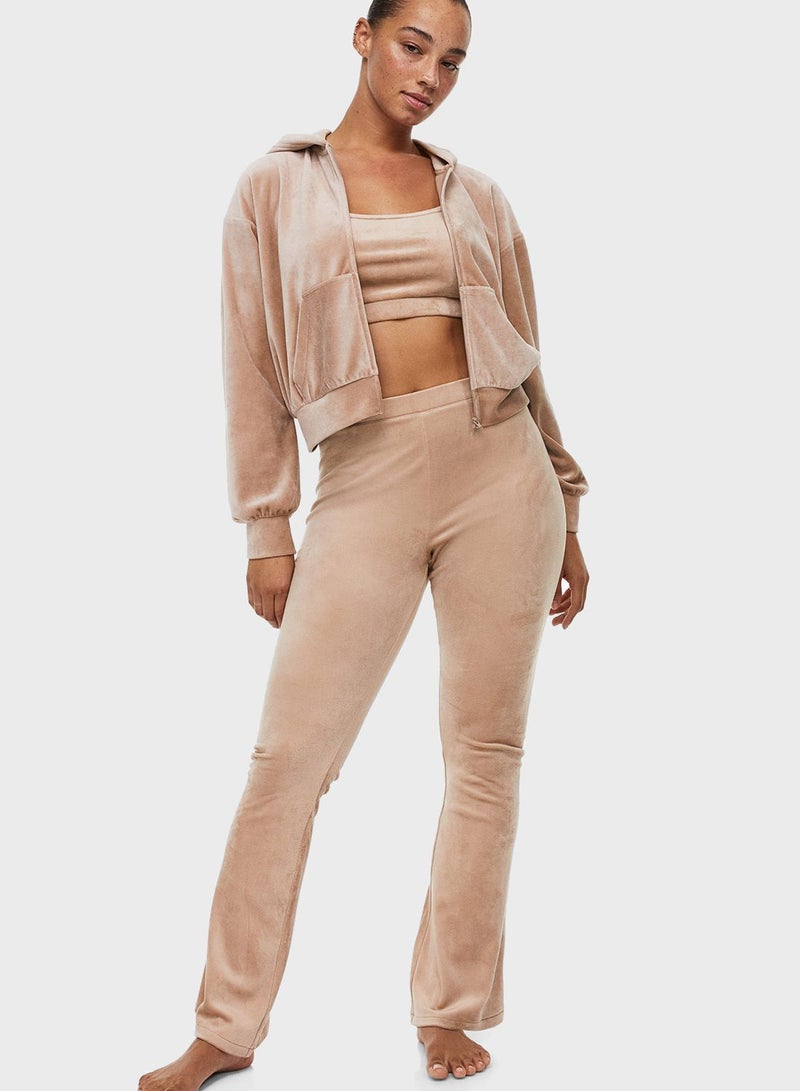 Flared Velour Pants