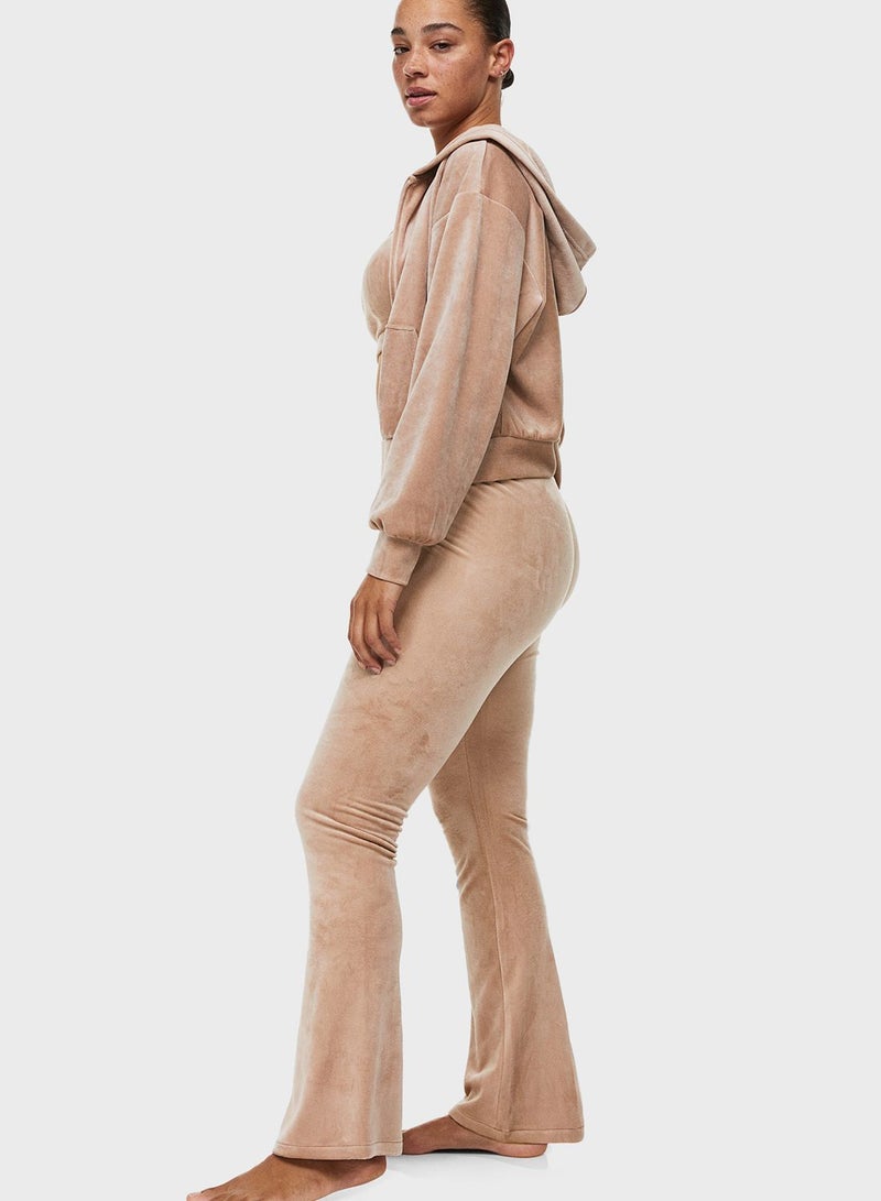 Flared Velour Pants