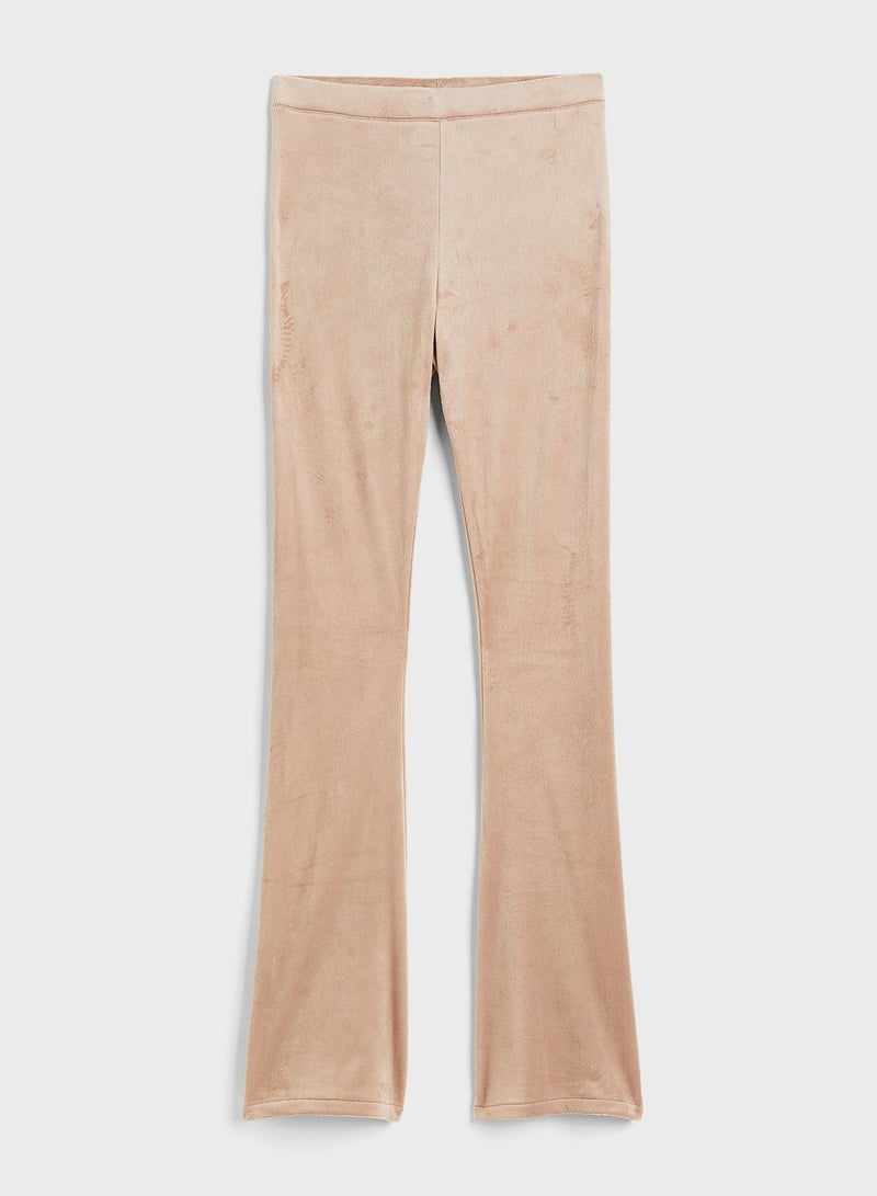 Flared Velour Pants