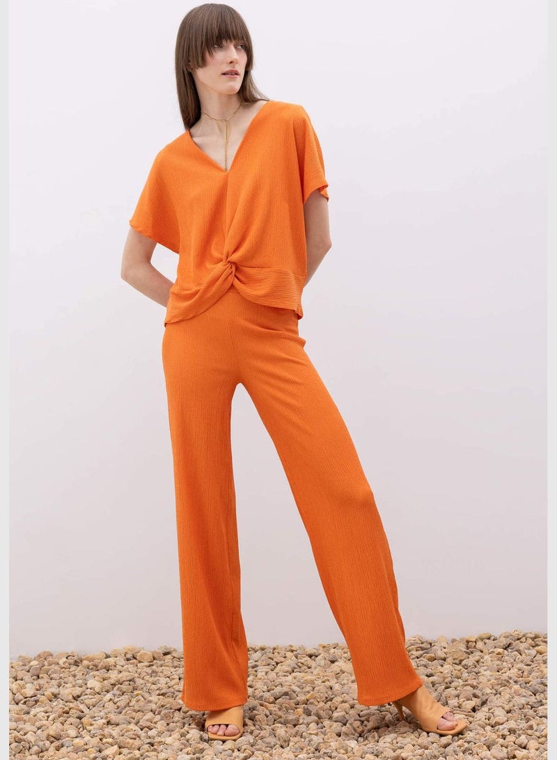 Woman Fit And Flare Knitted Trousers