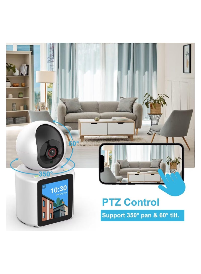 Wireless 1080P IP Camera with WiFi Connectivity, Infrared Night Vision, Two-Way Video Call, and Smart Home Integration for monitoring.