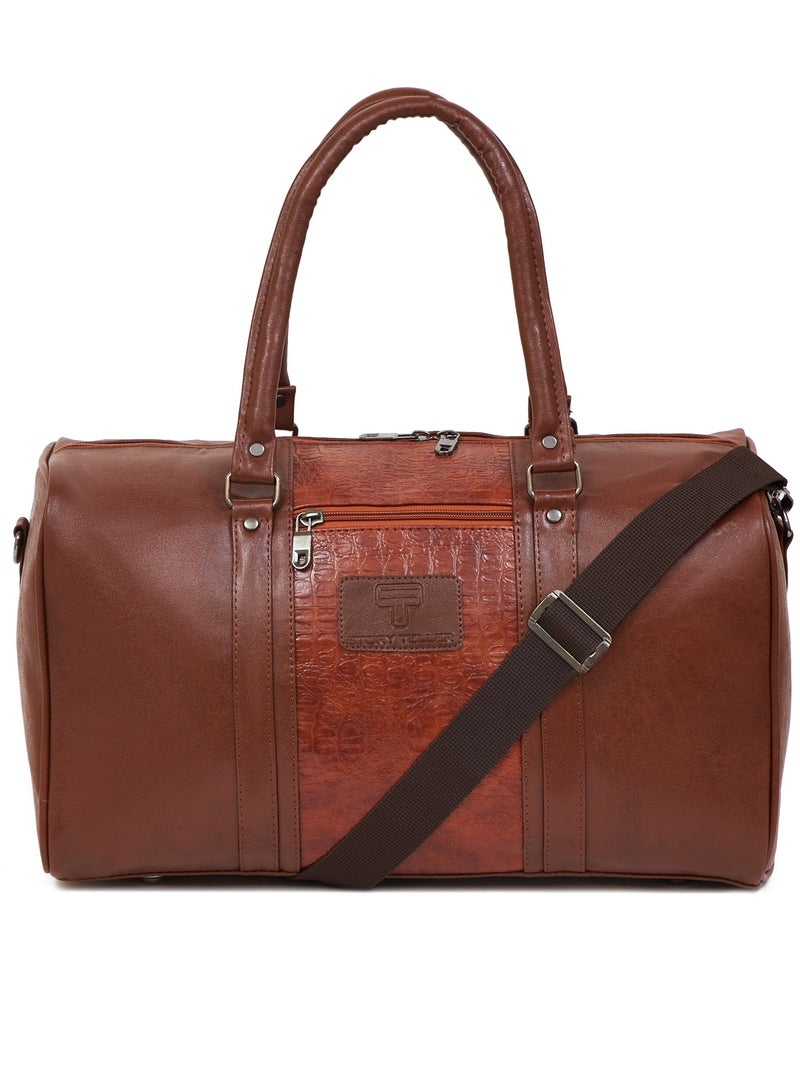 Beck Stylish Travel Duffel Bag For Men and Women brown