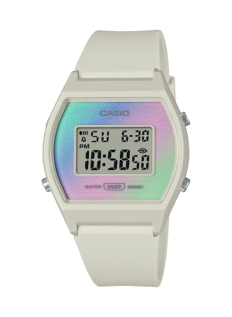 Girls Digital Hexagon Shape Resin Wrist Watch LW-205H-8ADF - 35 Mm