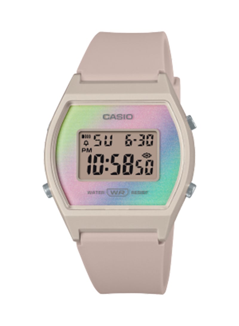 Girls Digital Hexagon Shape Resin Wrist Watch LW-205-4ADF - 35 Mm