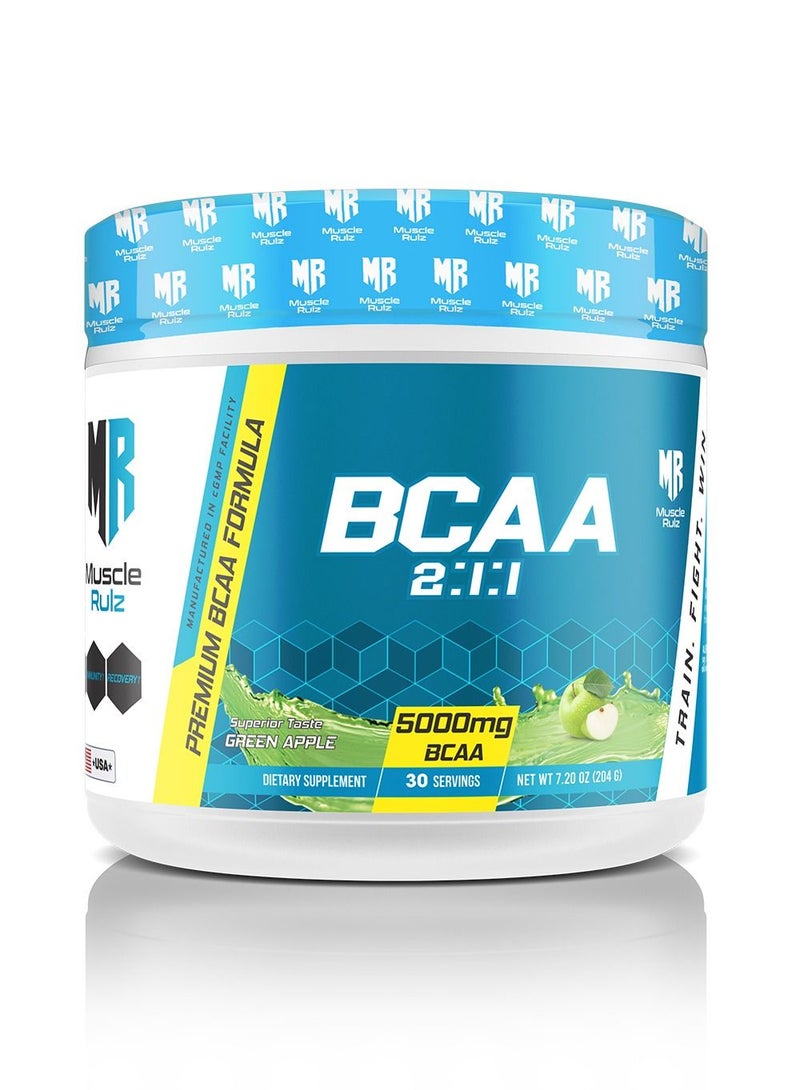 Muscle Rulz BCAA 5000 mg 30 Servings Green Apple