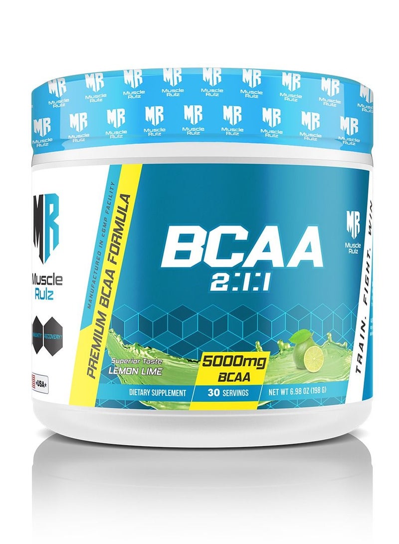 Muscle Rulz BCAA 5000 mg 30 Servings Lemon Lime