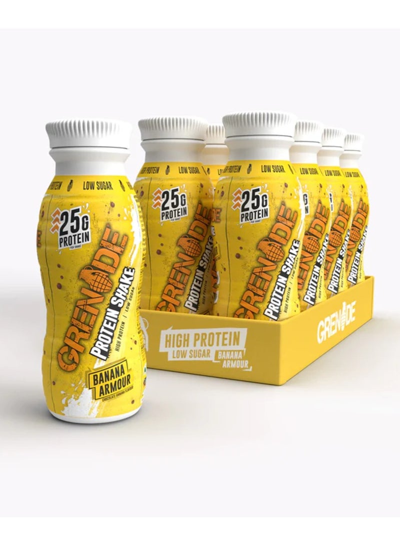 High Protein Shake 330ml Banana Armour Flavor Pack of 8