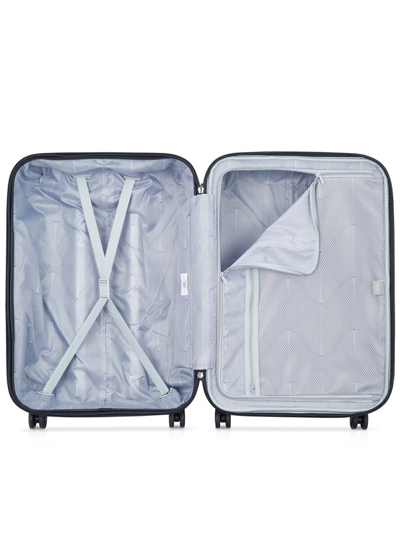 Delsey Depart Hard 71cm Hardcase Expandable 4 Wheel Check-in Luggage Trolley Case Navy Blue - 00314582022 X9