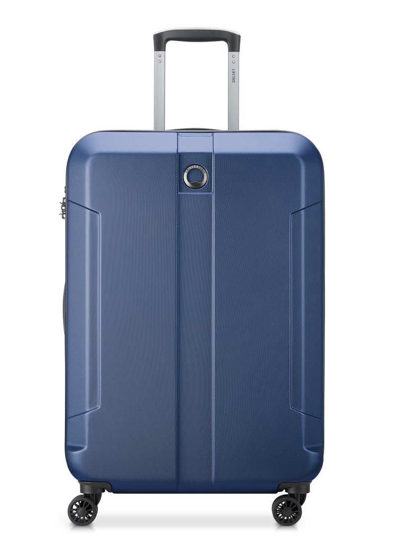 Delsey Depart Hard 71cm Hardcase Expandable 4 Wheel Check-in Luggage Trolley Case Navy Blue - 00314582022 X9