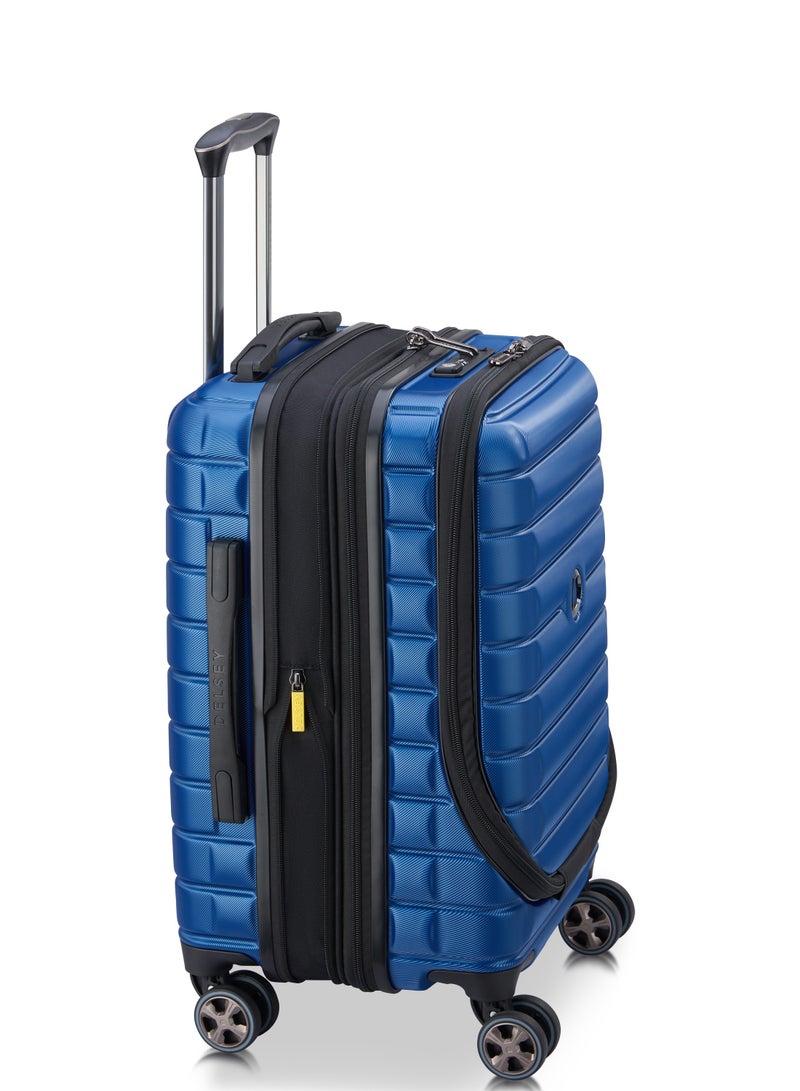 Delsey Shadow 5.0 55cm Hardcase Expandable  4 Double Wheel  Bus Soft Cabin Luggage Trolley Case Blue - 287880202