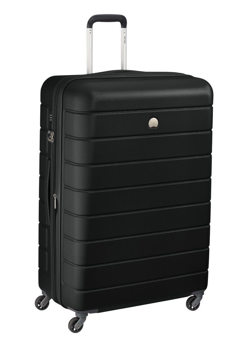 Delsey Lagos 88cm Hardcase 4 Double Wheel Cabin Luggage Trolley Case Black - 00387083000W9