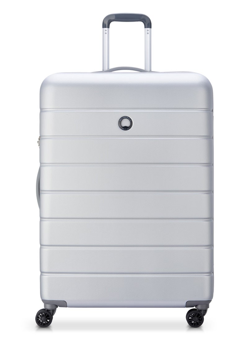 Delsey Lagos 71cm Hardcase Expandable 4 Double Wheel Cabin Luggage Trolley Case Silver - 00387082011W9