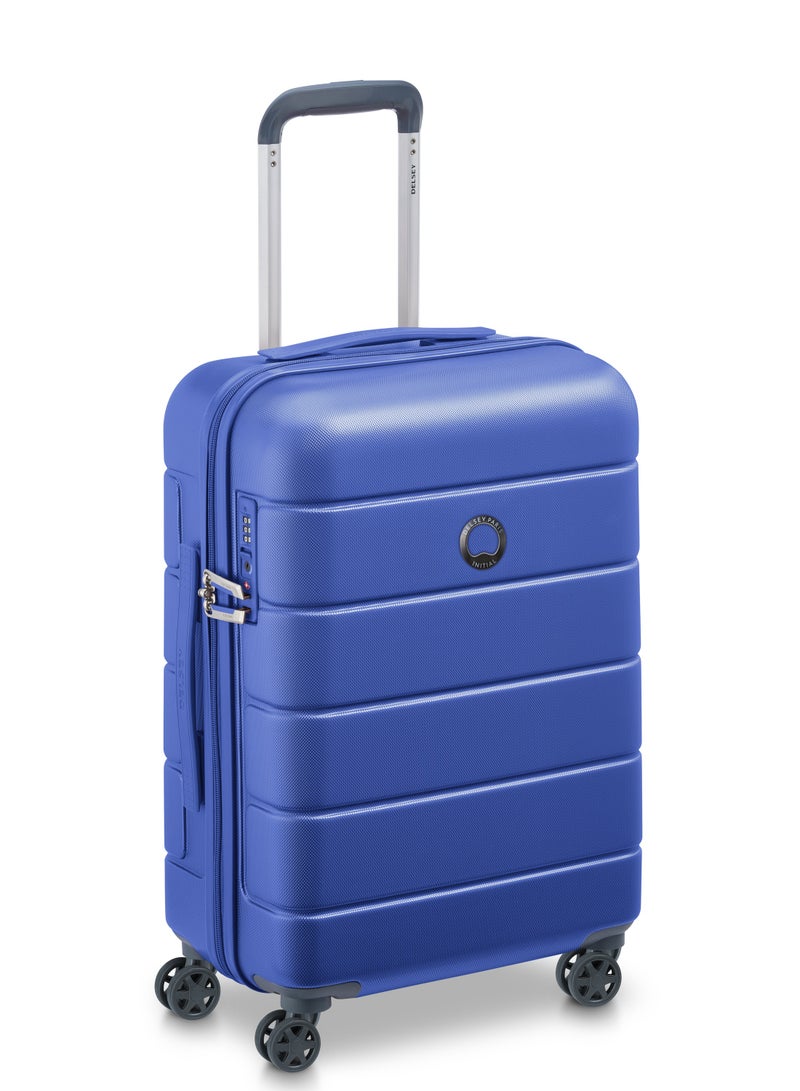 Delsey Lagos 55cm Hardcase Expandable  4 Double Wheel Cabin Luggage Trolley Case Deep Blue - 00387080122W9
