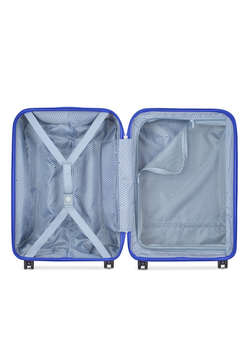 Delsey Lagos 55cm Hardcase Expandable  4 Double Wheel Cabin Luggage Trolley Case Deep Blue - 00387080122W9