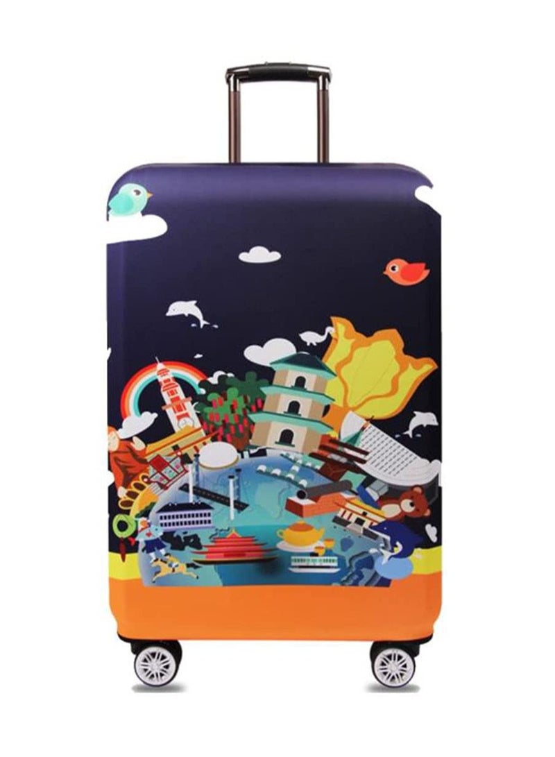 Thickened Luggage Covers Travel Luggage Cover Spandex Suitcase Protector Multicolour (XL(for 29-32
