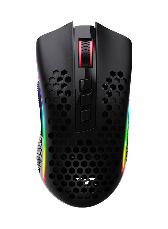 M808-KS Storm Pro Dual Mode RGB Gaming Mouse, Wired & Wireless Connectivity, Honeycomb Shell, Pixart 3335 Pro Sensor, Up to 16000 DPI, 2.4GHz & USB-C Cable Interface, Black