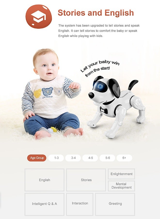 Remote Control Robot Dog - RC Imitate Pet Dog - Music, Dance, Action Programming, Touch Interaction - Smart Puppy - Kid Toy