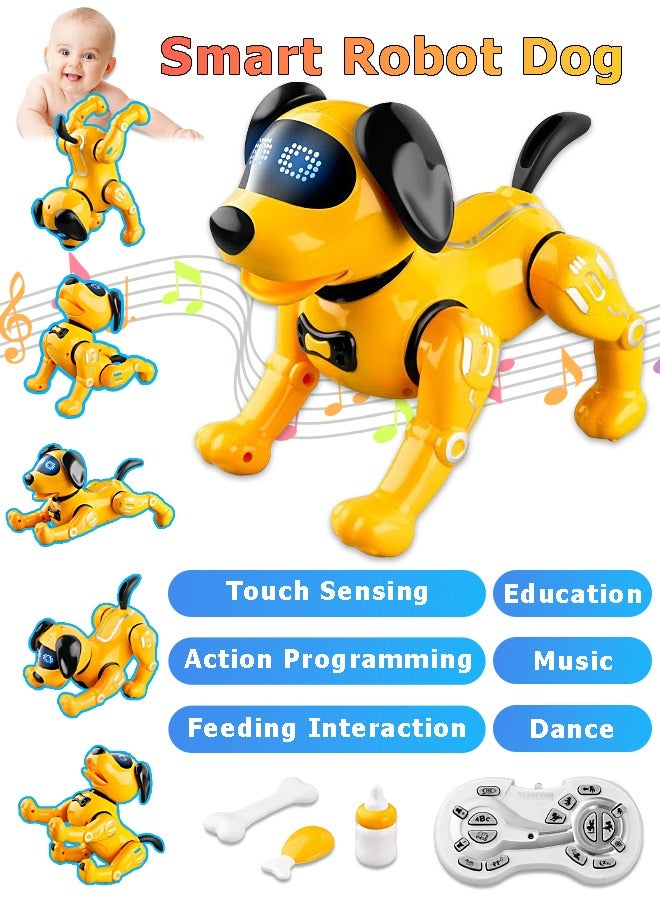 Remote Control Robot Dog - RC Imitate Pet Dog - Music, Dance, Action Programming, Touch Interaction - Smart Puppy - Kid Toy