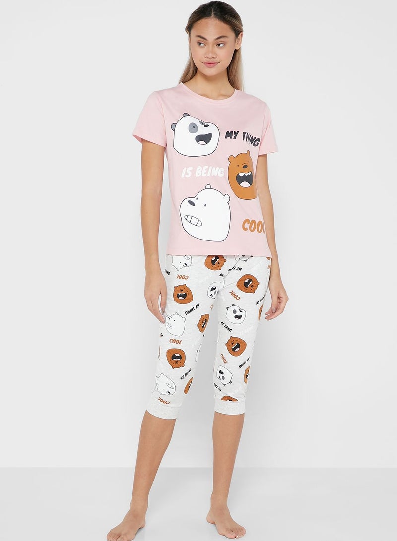 Top & Capri Pyjama Set