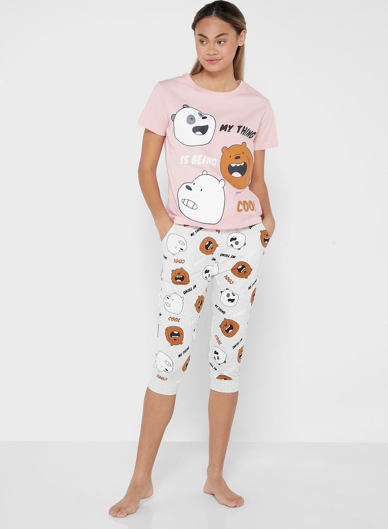 Top & Capri Pyjama Set