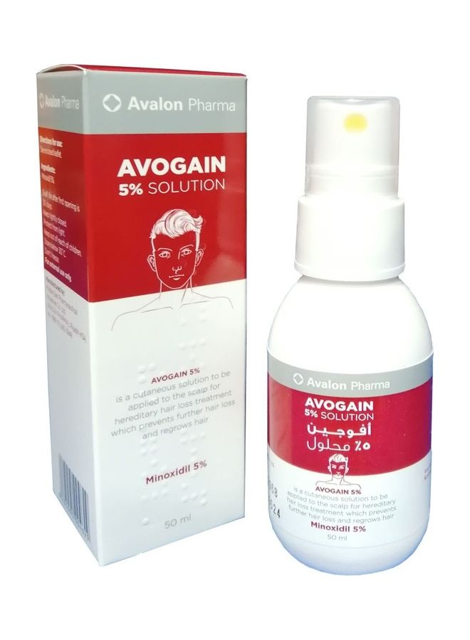 Avogain 5% Minoxidil Spray Solution Clear 50ml