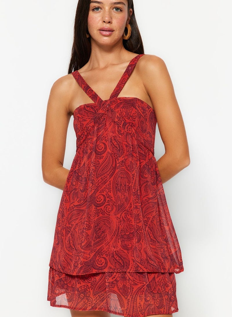 Halter Neck Printed Dress