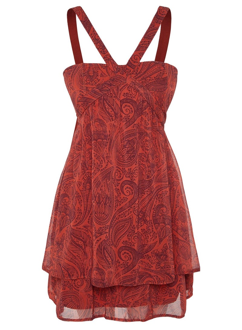 Halter Neck Printed Dress