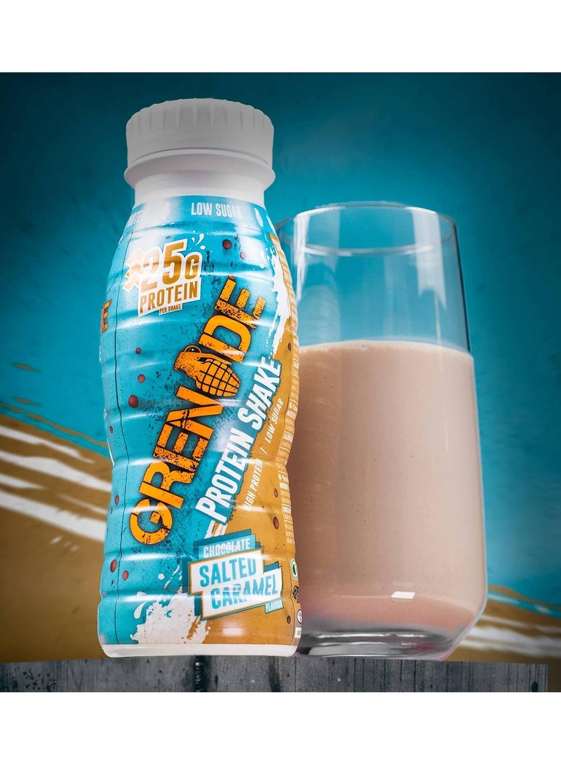 Protein Shake 330ml Chocolate Salted Caramel Flavor Pack of 8