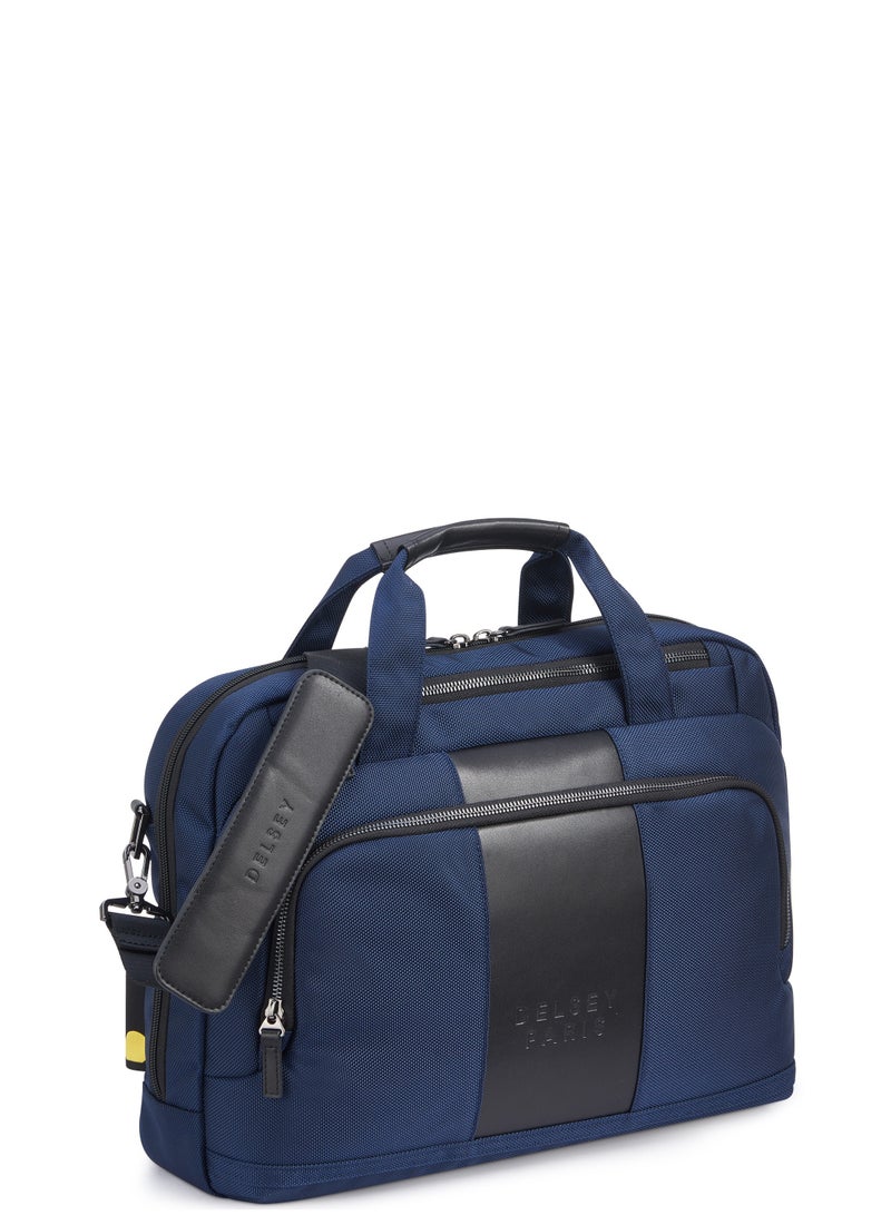 Delsey Wagram 1 Comparment Satchel Breifecase 15.6 inch Navy Blue - 00119916002