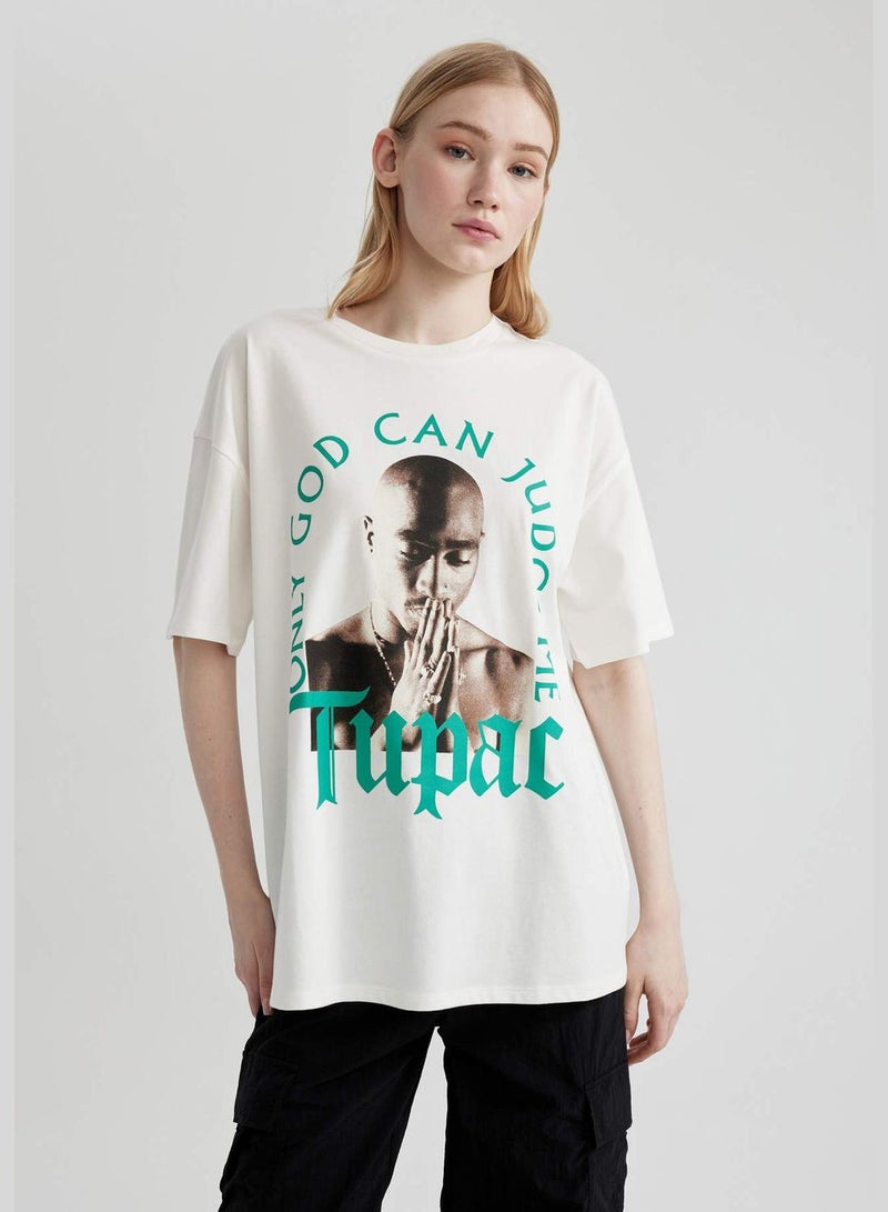 Woman Tupac Shakur Oversize Fit T-Shirt