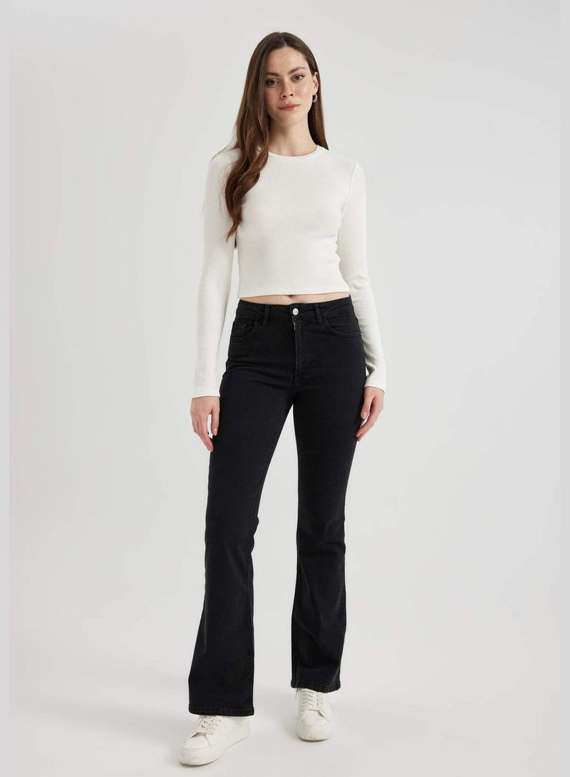 Woman Denim Trousers Flare Fit