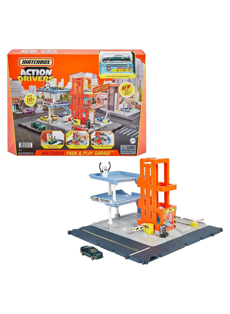 Matchbox Action Drivers Play Garage Playset with Lights and Sounds