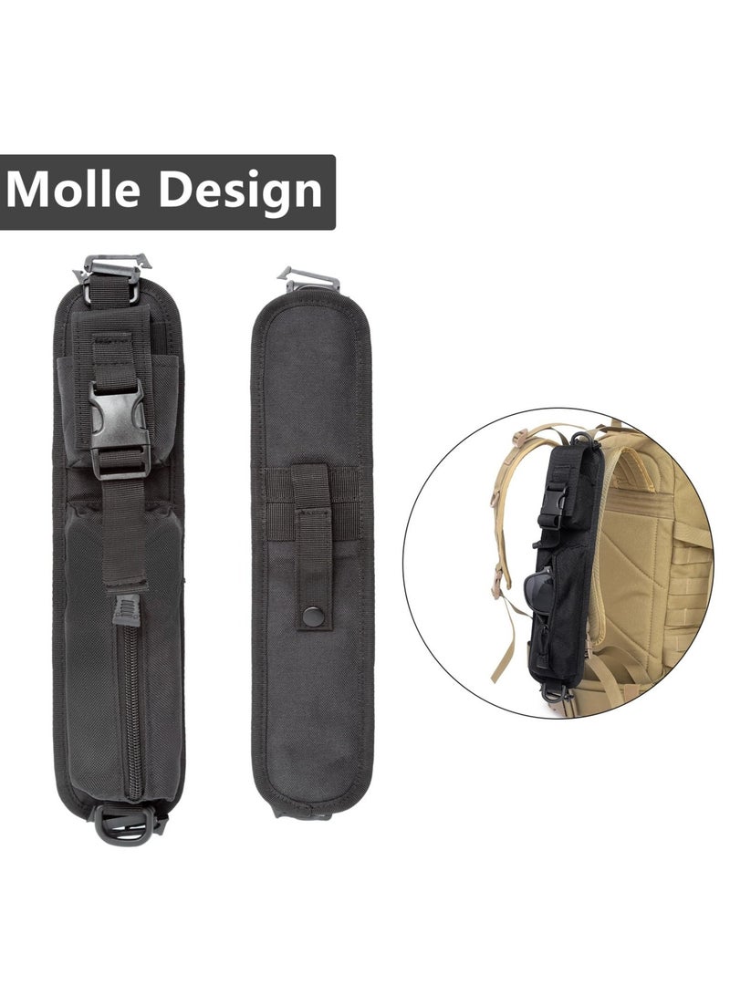 2 Pack Backpack Shoulder Strap, Molle Accessory Pouch, Molle EDC Waist Pouch,Tactical Compact EDC Pouch Additional Backpack Strap, Suitable for Hiking