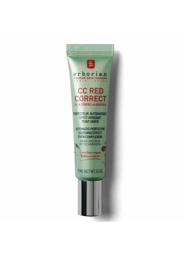 Erborian CC Red Correct - Colour Correcting Anti-Redness Cream With Soothing Effect SPF25 Travel Size 15ml