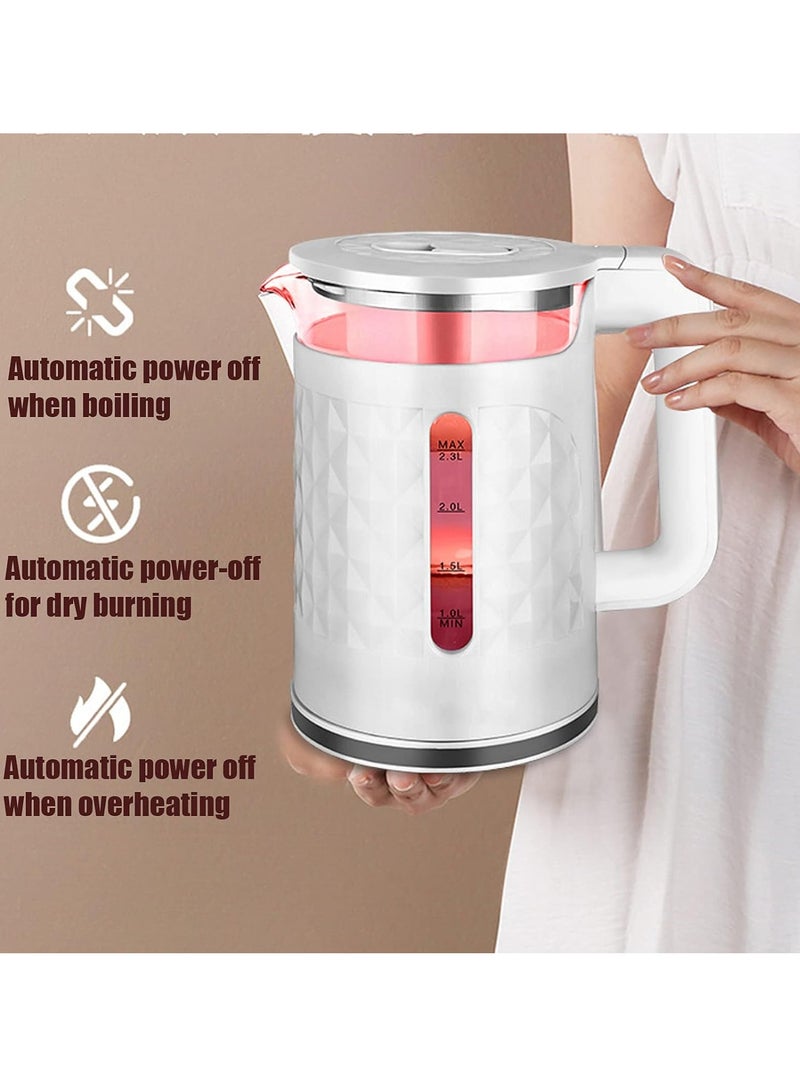 Glass Water Boiler 2.3lt 2000W With Lighting Change Depending On The Temperature, SK-1028