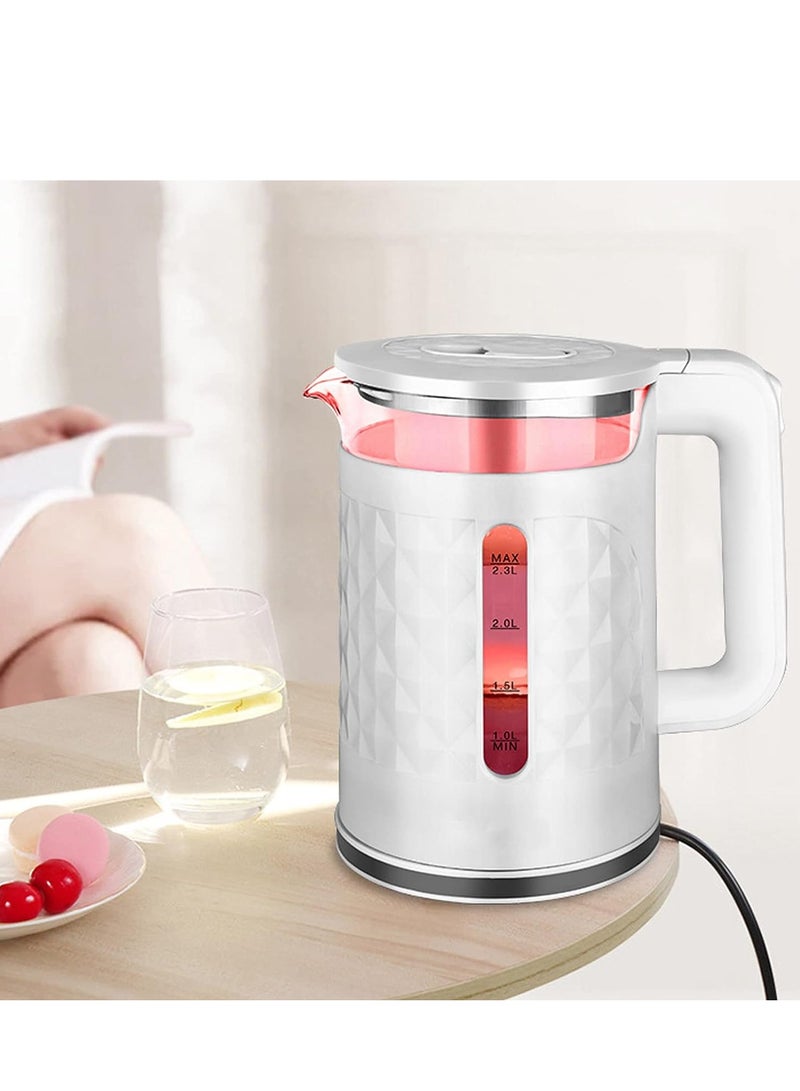 Glass Water Boiler 2.3lt 2000W With Lighting Change Depending On The Temperature, SK-1028
